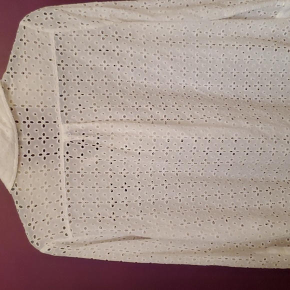 White Lace Button Up - Picture 3 of 3